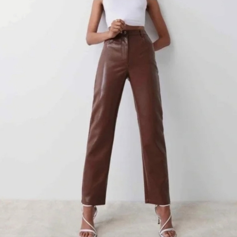 Aritzia Wilfred Melina Faux Leather Pants Size 4 - Picture 1 of 9